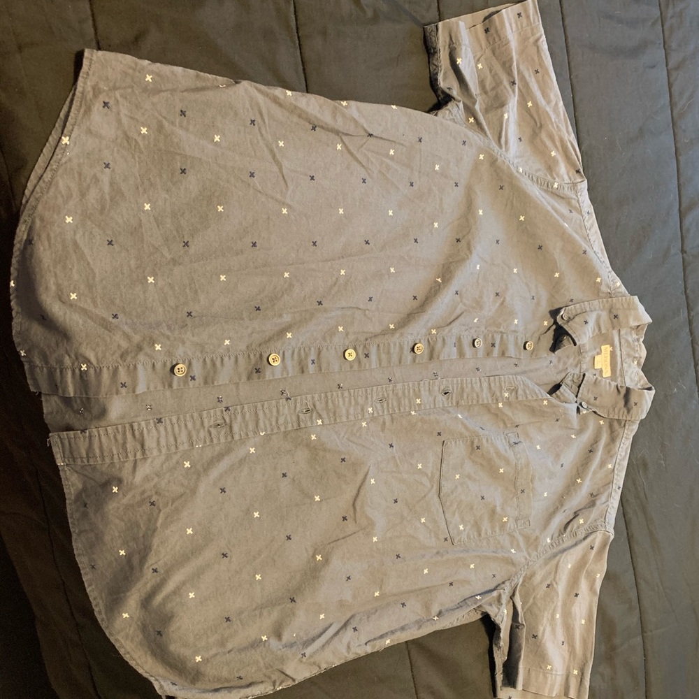 Merona mens Short sleeve button down shirt